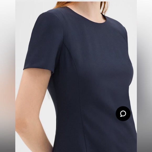 Theory Navy Blue Sheath Dress - Picture 2 of 10